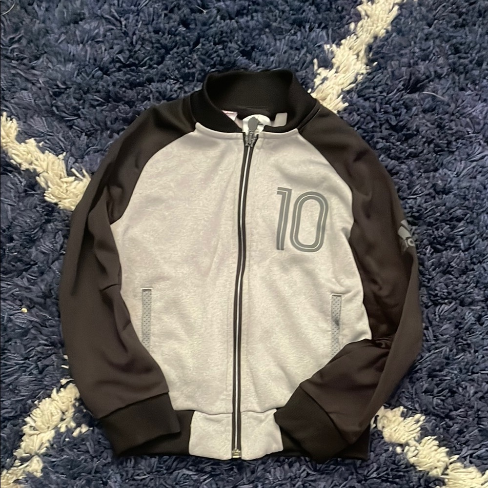 Adidas Lionel Messi Kids Black and Gray Jacket